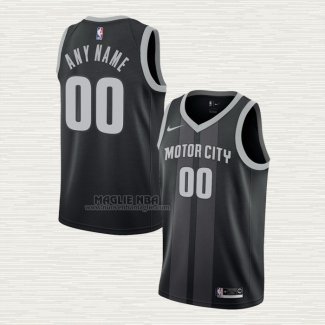 Maglia Detroit Pistons Personalizzate Citta 2018-19 Nero