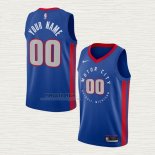 Maglia Detroit Pistons Personalizzate Citta 2020-21 Blu