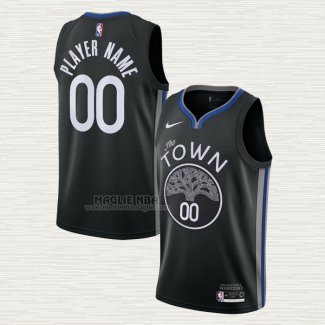 Maglia Golden State Warriors Personalizzate Citta 2019-20 Nero