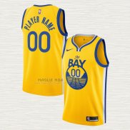 Maglia Golden State Warriors Personalizzate Statement 2019-20 Giallo