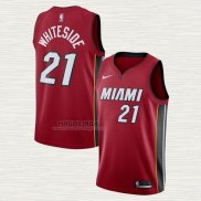 Maglia Hassan Whiteside NO 21 Miami Heat Statement Rosso