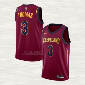 Maglia Isaiah Thomas NO 3 Cleveland Cavaliers Icon Rosso