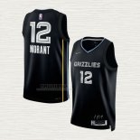 Maglia Ja Morant NO 12 Memphis Grizzlies Select Series Nero