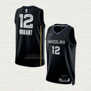 Maglia Ja Morant NO 12 Memphis Grizzlies Select Series Nero