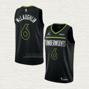 Maglia Jordan McLaughlin NO 6 Minnesota Timberwolves Statement 2022-23 Nero