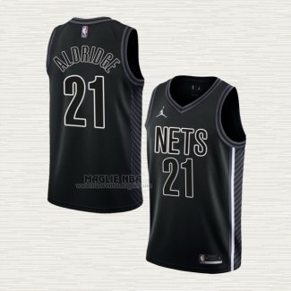 Maglia LaMarcus Aldridge NO 21 Brooklyn Nets Statement 2022-23 Nero