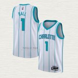 Maglia LaMelo Ball NO 1 Charlotte Hornets Association 2022-23 Bianco