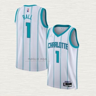 Maglia LaMelo Ball NO 1 Charlotte Hornets Association 2022-23 Bianco