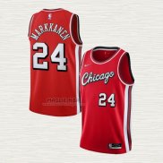 Maglia Lauri Markkanen NO 24 Chicago Bulls Citta 2021-22 Rosso