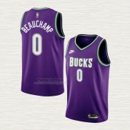 Maglia Marjon Beauchamp NO 0 Milwaukee Bucks Classic 2022-23 Viola