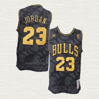 Maglia Michael Jordan NO 23 Chicago Bulls Hardwood Classics Nero