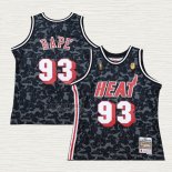 Maglia NO 93 Miami Heat Hardwood Classic Bape Nero