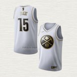 Maglia Nikola Jokic NO 15 Denver Nuggets Golden Edition Bianco