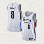 Maglia Patty Mills NO 8 Brooklyn Nets Citta 2022-23 Bianco