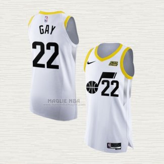 Maglia Rudy Gay NO 22 Utah Jazz Association Autentico 2022-23 Bianco