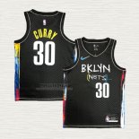 Maglia Seth Curry NO 30 Brooklyn Nets Citta 2020-21 Nero