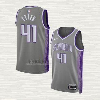 Maglia Trey Lyles NO 41 Sacramento Kings Citta 2022-23 Grigio