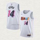 Maglia Tyler Herro NO 14 Miami Heat Citta 2022-23 Bianco