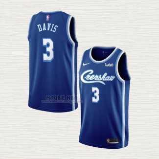 Maglia Anthony Davis NO 3 Los Angeles Lakers Classic 2019-20 Blu