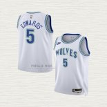 Maglia Anthony Edwards NO 5 Bambino Minnesota Timberwolves Classic 2023-24 Bianco