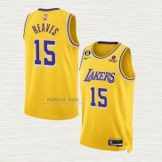 Maglia Austin Reaves NO 15 Los Angeles Lakers Icon 2022-23 Giallo