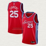 Maglia Ben Simmons NO 25 Philadelphia 76ers Statement Rosso