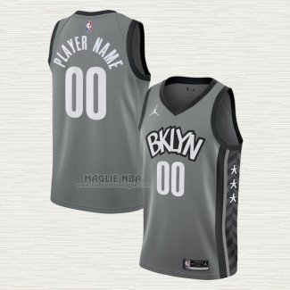 Maglia Brooklyn Nets Personalizzate Statement Grigio