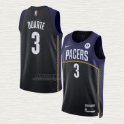 Maglia Chris Duarte NO 3 Indiana Pacers Citta 2022-23 Blu