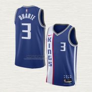 Maglia Chris Duarte NO 3 Sacramento Kings Citta 2023-24 Blu