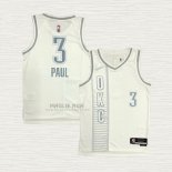 Maglia Chris Paul NO 3 Oklahoma City Thunder Citta 2021-22 Bianco