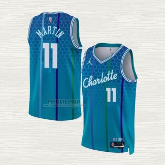 Maglia Cody Martin NO 11 Charlotte Hornets Citta 2021-22 Blu