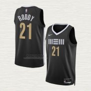 Maglia David Roddy NO 21 Memphis Grizzlies Citta 2023-24 Nero