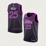 Maglia Derrick Rose NO 25 Minnesota Timberwolves Citta 2018-19 Viola