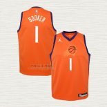 Maglia Devin Booker Bambino Phoenix Suns Statement 2020-21 Arancione