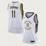 Maglia Domantas Sabonis NO 11 Indiana Pacers Association Bianco