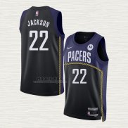 Maglia Isaiah Jackson NO 22 Indiana Pacers Citta 2022-23 Blu