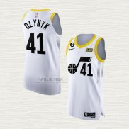 Maglia Kelly Olynyk NO 41 Utah Jazz Association Autentico 2022-23 Bianco