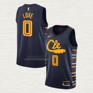 Maglia Kevin Love NO 0 Cleveland Cavaliers Citta Blu