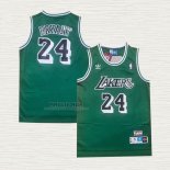 Maglia Kobe Bryant NO 24 Los Angeles Lakers Throwback Verde