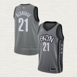 Maglia Lamarcus Aldridge NO 21 Brooklyn Nets Statement 2021 Grigio