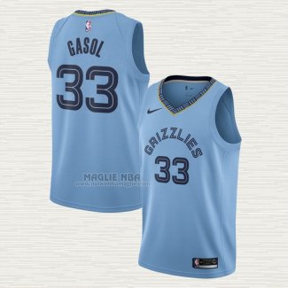 Maglia Marc Gasol NO 33 Memphis Grizzlies Statement Blu