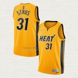 Maglia Max Strus NO 31 Miami Heat Earned 2020-21 Or