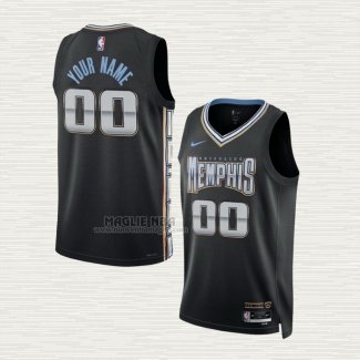 Maglia Memphis Grizzlies Personalizzate Citta 2022-23 Nero