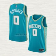 Maglia Miles Bridges NO 0 Charlotte Hornets Citta 2023-24 Verde