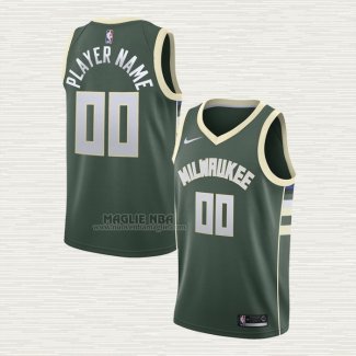 Maglia Milwaukee Bucks Personalizzate Icon Verde