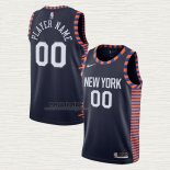 Maglia New York Knicks Personalizzate Citta Edition 2019-20 Blu