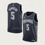 Maglia Paolo Banchero NO 5 Orlando Magic Citta 2023-24 Blu