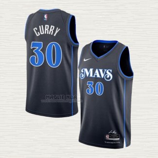 Maglia Seth Curry NO 30 Dallas Mavericks Citta 2023-24 Blu