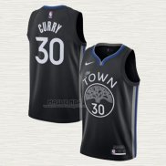 Maglia Stephen Curry NO 30 Golden State Warriors Citta Nero