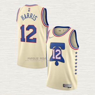 Maglia Tobias Harris NO 12 Philadelphia 76ers Earned 2020-21 Crema